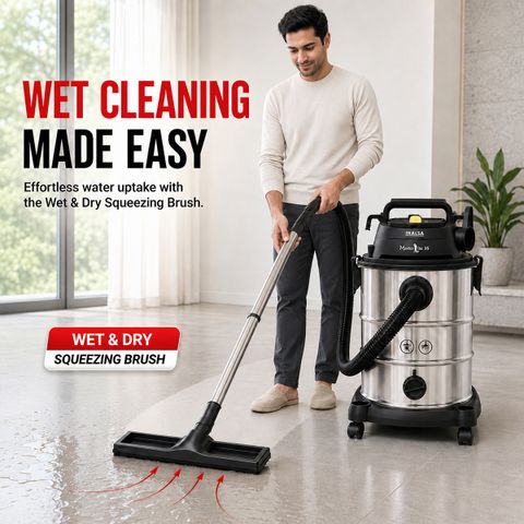 Inalsa Master Vac 35 Wet & Dry Vacuum Cleaner Master Vac 35 Wet & Dry Vacuum Cleaner 35 LTR Capacity,1700 W,22 kPa Suction,Blower Function, HEPA Filter, House Cleaning Machine,Industrial Vacuum Cleaner Heavy Duty (Black) (Black) - Image 7