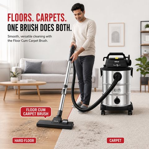Inalsa Master Vac 35 Wet & Dry Vacuum Cleaner Master Vac 35 Wet & Dry Vacuum Cleaner 35 LTR Capacity,1700 W,22 kPa Suction,Blower Function, HEPA Filter, House Cleaning Machine,Industrial Vacuum Cleaner Heavy Duty (Black) (Black) - Image 6
