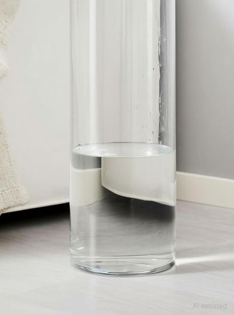 Green Fills Green Fills Tall Cylinder Glass Vase | Floor Vase for
