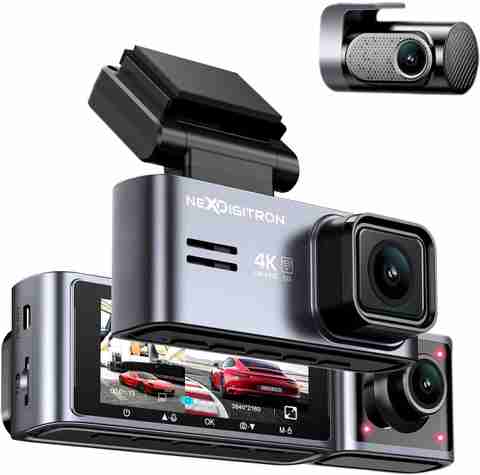 NEXDIGITRON Prime Plus 3CH DashCam, 2.5K+FHD+FHD+IR, GPS Logger, IMX415, 5G WiFi, Upto 256GB In-car Camera System (3 Camera, 1440p) - Image 5