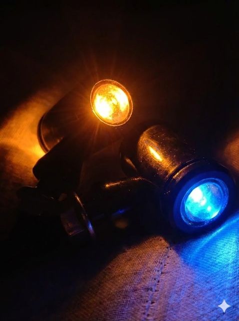 Deviant Buzz LED Indicator Light for Bike (Blue, Orange) - Image 8