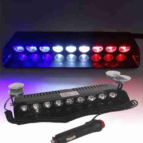 LAVITRA 9 LED Emergency Strobe Dash Police Lights Bar - Image 5