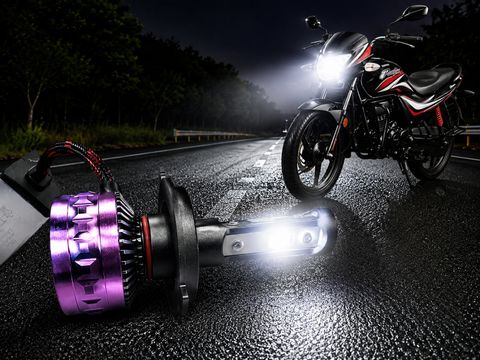 Anaisha Enterprises 200W H4 LED Headlight Bulb White (Pack of 1) - Image 7