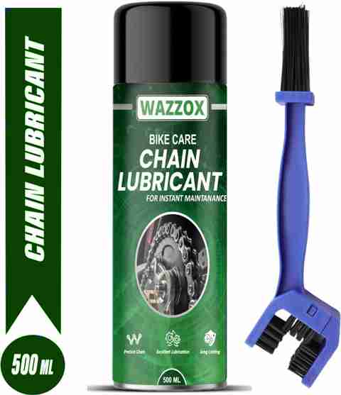 WAZZOX Bike Chain Lubricant Spray With Brush Cleaner For All Chain Type | Lubrication Rust protection Prevent Chain Breakage Chain Oil (500 ml, Pack of 1) - Image 5