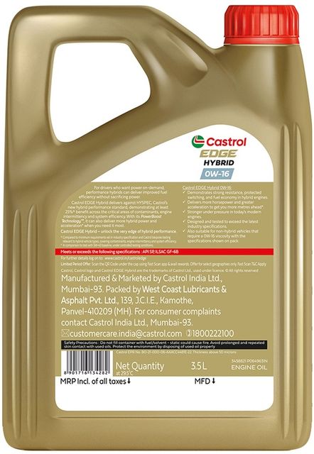 ひろぴー様 Castrol EDGE 0W-16 4缶セット Castrol EDGE Hybrid 0W-16 High Performance Engine Oil Price in
