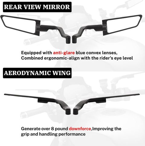 LOVMOTO Manual Blind Spot Mirror For Universal For Bike Universal For Bike (Center) - Image 6