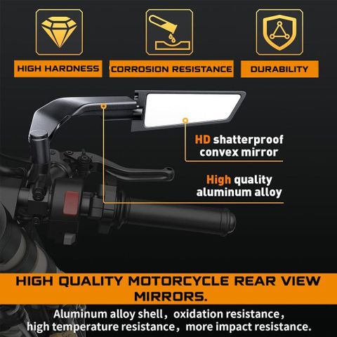 DvineAutoFashionZ Manual Rear View Mirror For Yamaha, Honda, KTM, TVS, Universal For Bike Universal For Bike (Left, Right) - Image 6