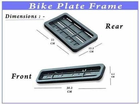 autoformonix Bike Number Plate Frame (Standard Size for All Bikes) (Front & Back) for pulsar 150 Bike Number Plate (Plastic 28 cm x 7 cm) - Image 6