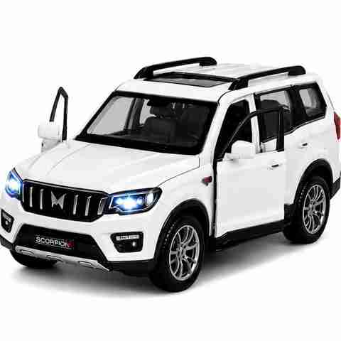 BARKORA 1:32 Scale Die Cast Scorpio N SUV Toy Car (White) - Image 3