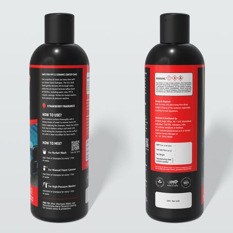 MOTOROCTANE Car & Bike Shampoo Wash|pH Neutral | Safe On Paint, PPF & Ceramic Coats. Car Washing Liquid (450 ml) - Image 6