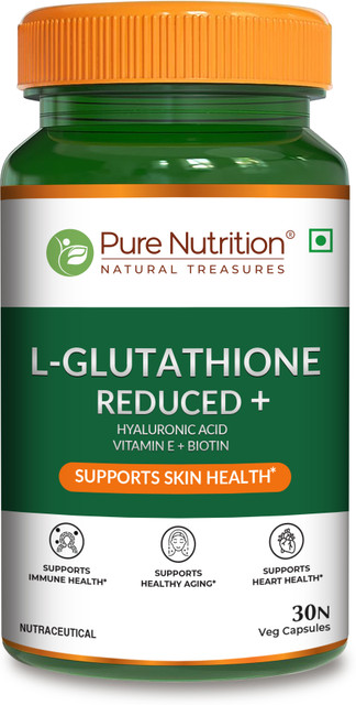 Pure Nutrition L-Glutathione Reduced With Hyaluronic Acid, Vitamin E & Biotin Price in India