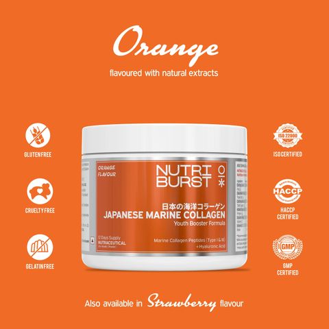 Nutriburst Japanese Marine Collagen Powder Orange 100g - Image 6