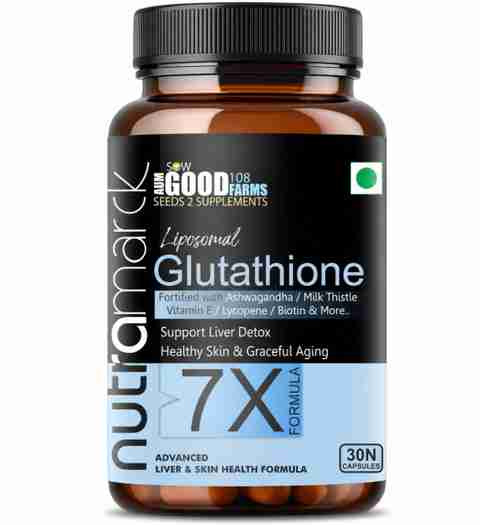 NUTRAMARCK Liposomal Glutathione 7X Capsules | Advanced Skin Brightening & Detox Formula Price in India - Buy NUTRAMARCK Liposomal Glutathione 7X Capsules