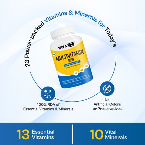 TATA 1mg Multivitamin Men â Energy, Immunity & Vitality (60 Tablets) - Image 6