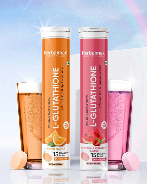 glutathione effervescent india Herbal max L-Glutathione 600mg with Vitamin C to Reduce Pigmentation Price in The Glutathione Combo Set exclude Pack:4