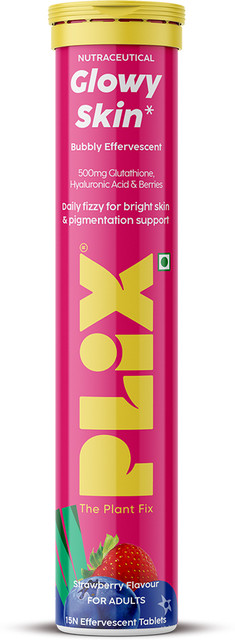 glutathione plix The Plant Fix Skin Glow Effervescent Tablet 500mg for Clear & Youthful Skin Price in India How To Use a toner skin revitalizing Format:Vial 10mg