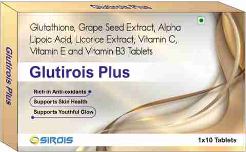 GENFORD Glutathione, Grape Seed, Vitamin c and E and B3 Glutirois Plus Price in India