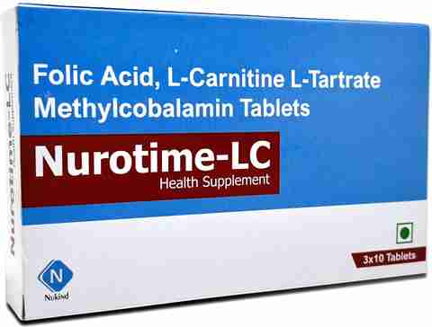 l carnitine l tartrate methylcobalamin & folic acid Mecobrook LC L-Carnitine L-Tartrate, Methylcobalamin, and Folic