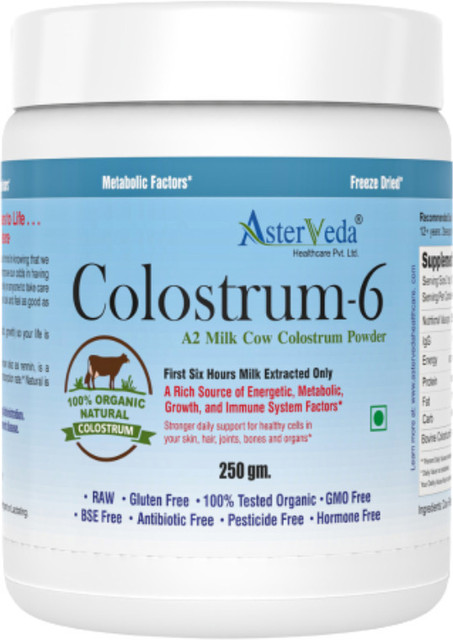 Asterveda Cow Colostrum Powder Organic Gir Cow A2 Freeze Dried Balanced Health Supplement Price in India