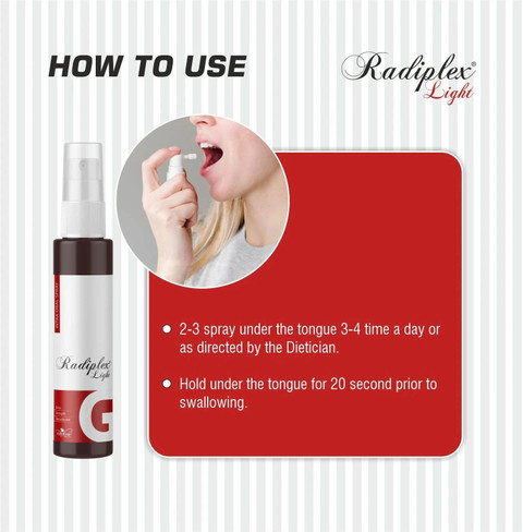 Radiplex Light L-Glutathione Vitamin C Sublingual Spray | Highest Absorption For Skin Glow Price in India - Buy Radiplex Light L-Glutathione Vitamin C Sublingual Spray