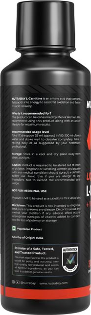 Nutrabay Pro Liquid L-Carnitine + Vitamin B5, Flavor - Orange Price in India - Buy Nutrabay Pro Liquid L-Carnitine + Vitamin B5, Flavor