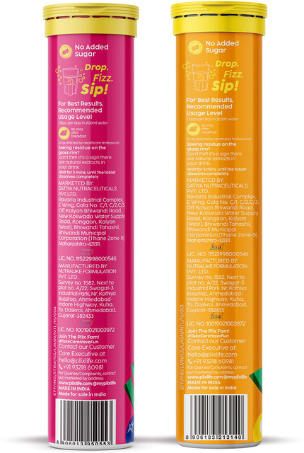 The Plant Fix Plix Glowy Skin Effervescent Tablets | With 500mg L- Glutathione | Strawberry & Lemon Price in India - Buy The Plant Fix Plix Glowy Skin Effervescent Tablets