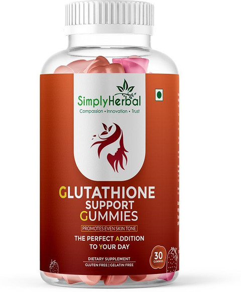 gelatin glutathione Simply Herbal Gummies for Skin Lightening & Whitening Price in India Nature Glow Glutathione Collagen benefit_Hair-Growth-Support Select a Size:90 Capsules