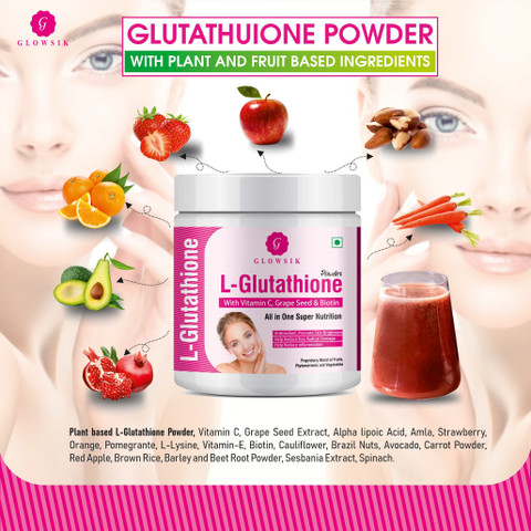best glutathione powder for skin whitening L-Glutathione Reduced Free Form High Strength Antioxidant G GLOWSIK L-GLUTATHIONE POWDER FOR