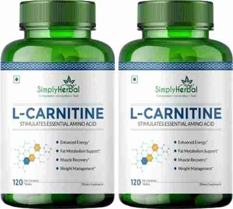 l carnitine 500 mg price in india Simply Herbal L- Tablet 500mg - (Amino Acid for Muscle, Brain & Heart) - Buy Simply Herbal L- Carnitine Tablet 500mg Widely popular in sports
