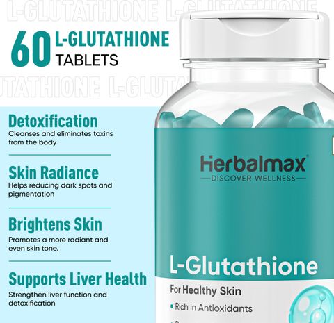 glutathione tablets reduce pigmentation Herbal max L-Glutathione Tablet For Glowing Skin & For Men & Women Price in India sq administration