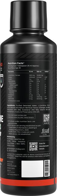 nutrabay pro liquid l carnitine vitamin b5 3000 mg L-Carnitine + B5, Flavor - Orange Price in India - Buy Nutrabay Pro Liquid L-Carnitine + Vitamin B5, Flavor Size:100 Capsules