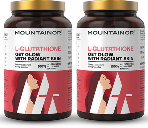 mountainor l glutathione 1000mg for Healthy, Brightening & Radiant Skin Men & Women Price in India GLOW Dissolvable Strips -