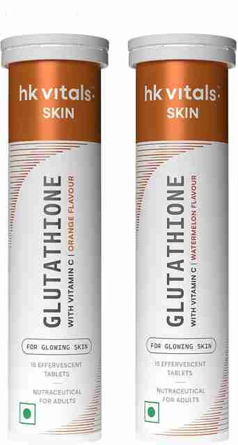 hk vitals Glutathione Skin Glow Effervescent Tablets with Vitamin C & E Price in India