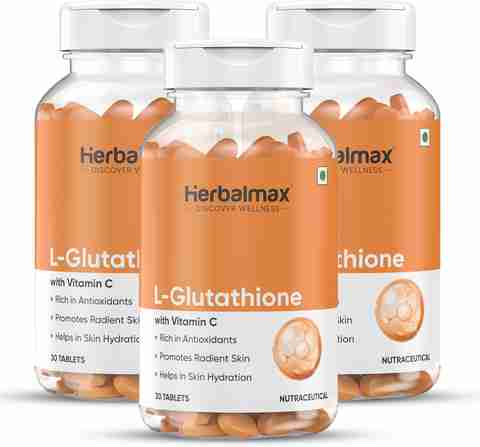 Herbal max L-Glutathione with Vitamin C, Rich in Antioxidants | Promotes Radiant Skin Price in India - Buy Herbal max L-Glutathione with Vitamin C, Rich in Antioxidants
