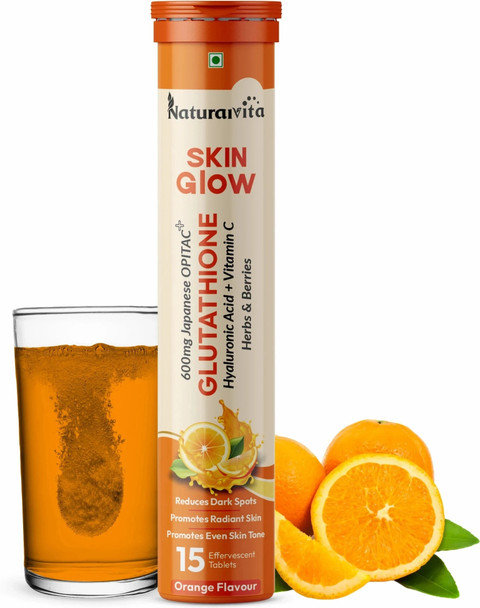 NaturalVita 600mg Japanese (OPITAC) Glutathione & Vitamin C for Radiance, Clear Glowing Skin Price in India