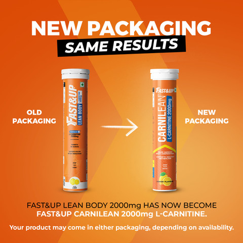 FAST&UP L-Carnitine Tartrate 2000mg, Helps Convert Fat into Energy, Lemon Flavor Price in India