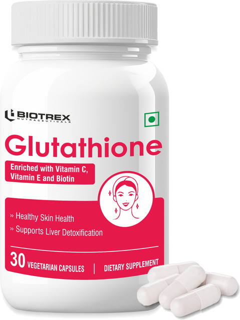glutathione lysine BIOTREX NUTRACEUTICALS With Vitamin C & E, Biotin, Grape Seed, ALA, L-Lysine, Skin Health Price in India Tissue Remodeling