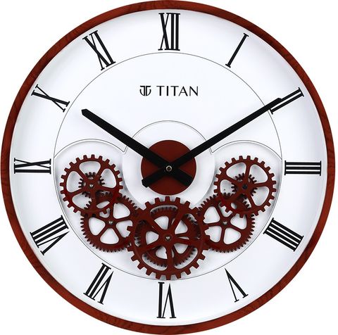 Titan Analog Wall Clock 43 cm Brown - Image 6