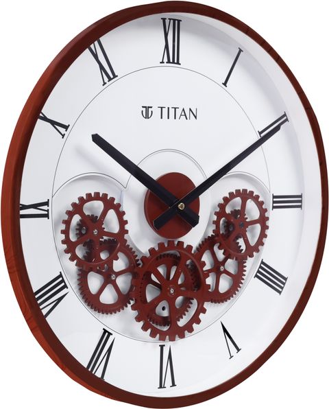 Titan Analog Wall Clock 43 cm Brown - Image 7