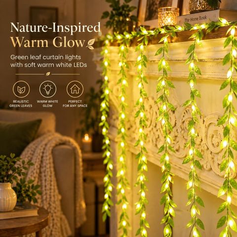 HASSTIEUU 200 LEDs 3m White, Yellow Flickering Leaf Rice Lights - Image 6