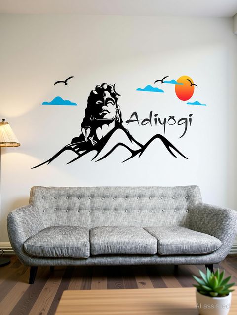 Tuffuk 110 cm Adiyogi Shiva Wall Sticker - Image 6