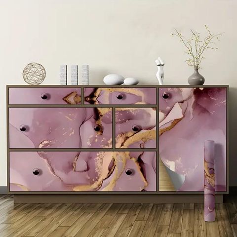 DOM EXPORT Wallpaper For Furniture Kitchen, Cabinets, Wall Decor Self Adhesive Sticker (24 inch X 78 inch, Pink) - Image 7