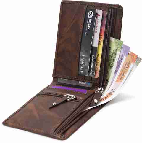 LOISE BORREN Boys Casual, Formal, Trendy, Travel Brown Artificial Leather Wallet (6 Card Slots) - Image 5