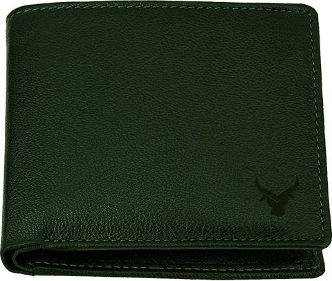 BUFFHIDE Men & Women Green Genuine Leather Wallet - Image 8