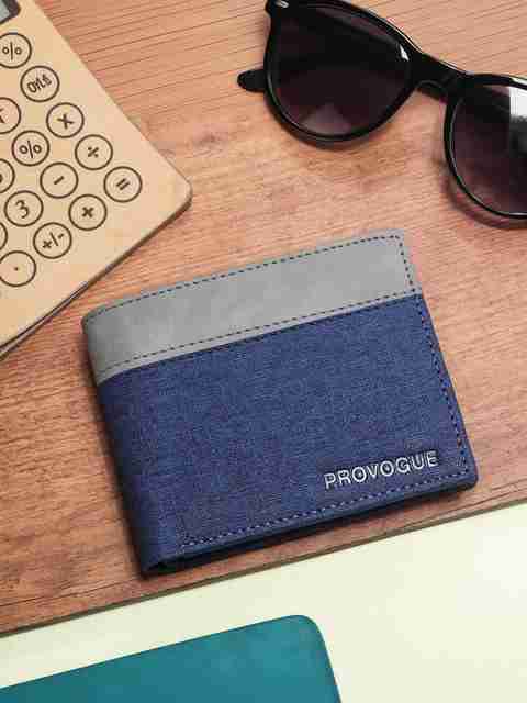 PROVOGUE Men Casual, Ethnic, Travel, Trendy Blue Artificial Leather Wallet (5 Card Slots) - Image 5