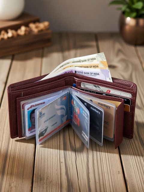 SAMTROH Brown Artificial Leather Money Clip Mini - Image 7