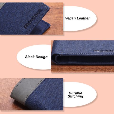 PROVOGUE Men Casual, Ethnic, Travel, Trendy Blue Artificial Leather Wallet (5 Card Slots) - Image 8