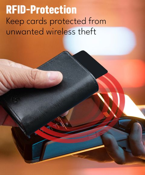 thewalletstore Men Casual Black RFID Wallet - Image 6