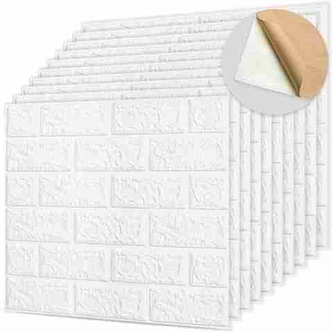 wewell 79x77 cm Decorative Vinyl Wallpaper White (Pack of 8) - Image 5