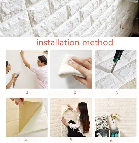 ORJILO 70 cm x 70 cm Waterproof Decorative Vinyl Wallpaper (White) - Image 8